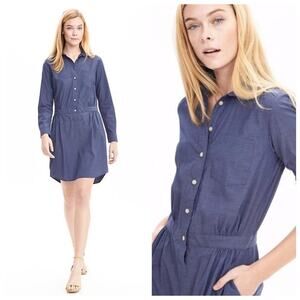Banana Republic Long Sleeve Chambray Dress